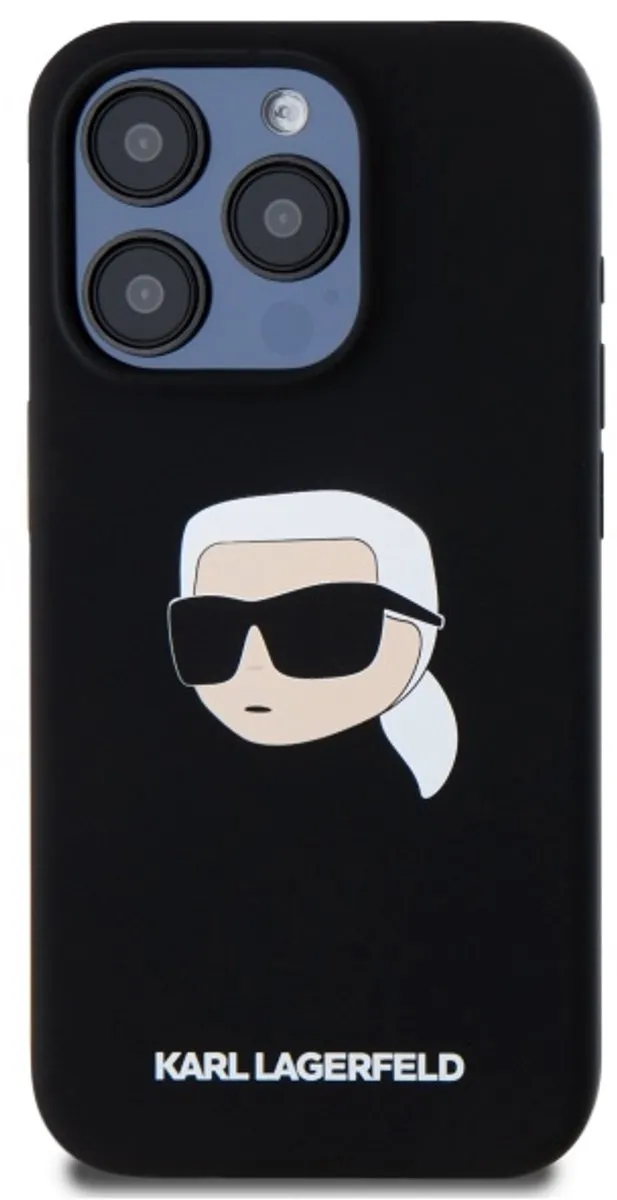 Karl Lagerfeld iPhone 15 Pro Hoesje Magnetisch - Siliconen Karl Print - Transparent - afbeelding 6 van 6