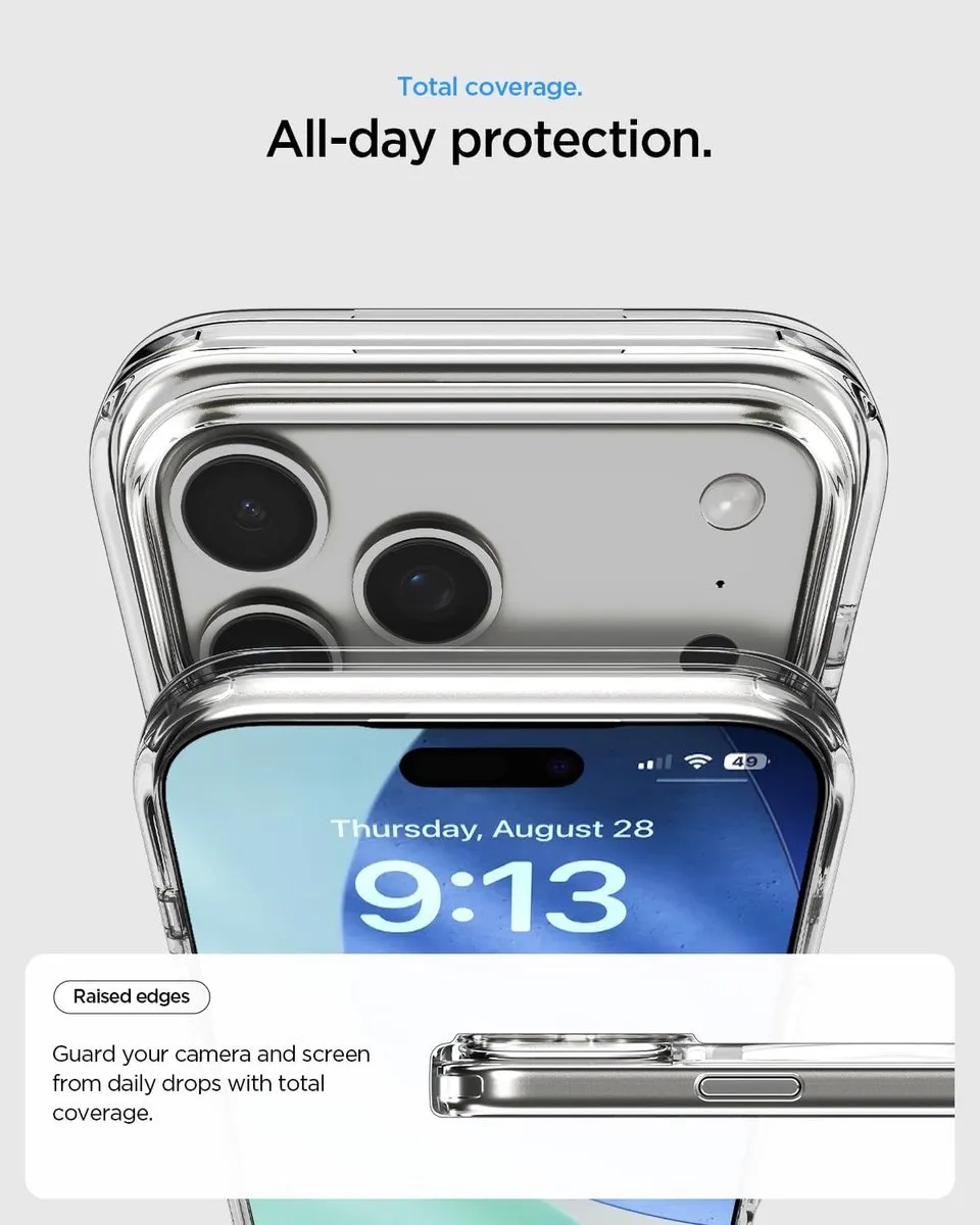 Spigen Ultra Hybrid S Hoesje iPhone 17 Pro - Transparant