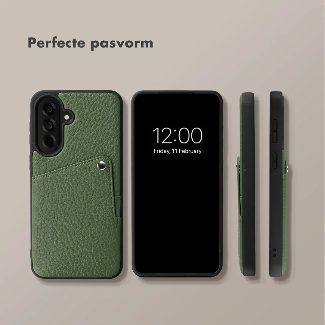 Selencia Hoesje Samsung Galaxy A37 - Sage Green - 2 Pasjes