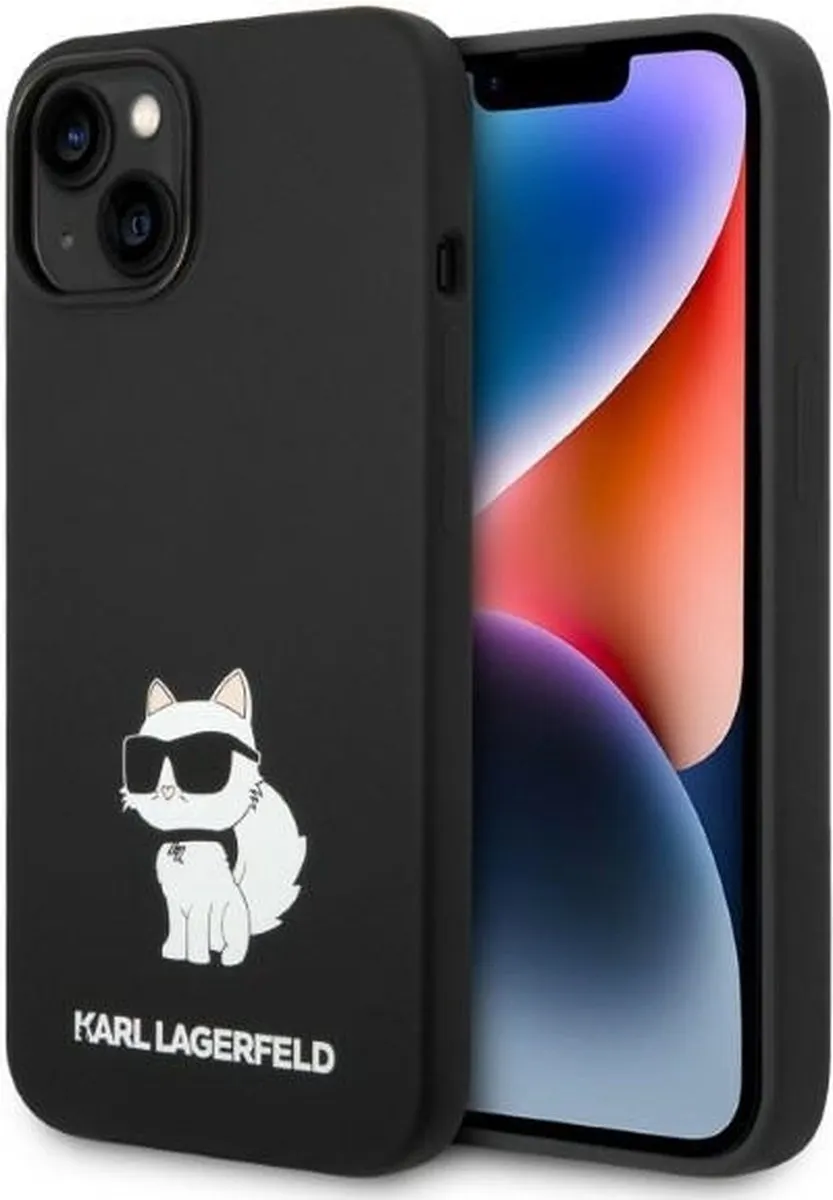 Karl Lagerfeld KLHCP14MSNCHBCK iPhone 14 Plus Hoesje - Zwart