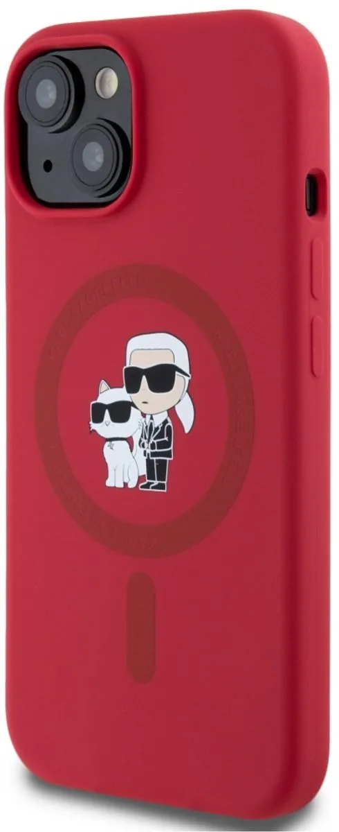 Karl Lagerfeld Siliconen Karl&Choupette Hoesje iPhone 15 - Transparent - afbeelding 6 van 6