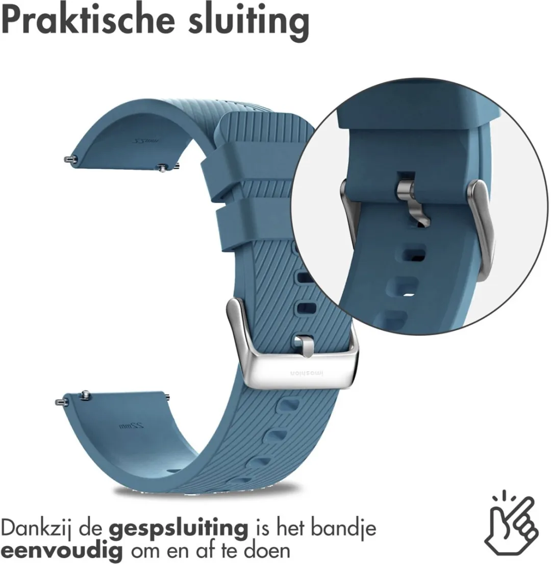 Imoshion Siliconen Smartwatchband Blauw 20mm