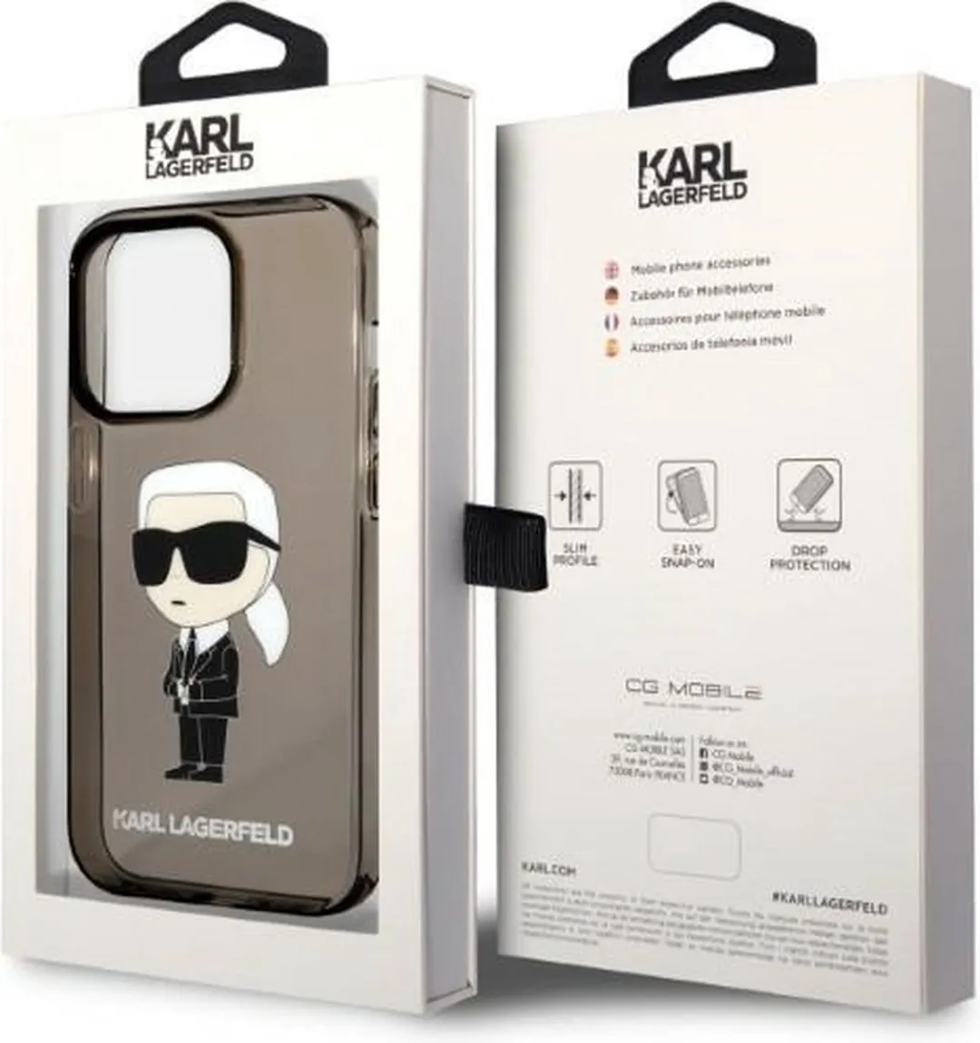 Karl Lagerfeld KLHCP14XHNIKTCK iPhone 14 Pro Max Hardcase - Zwart