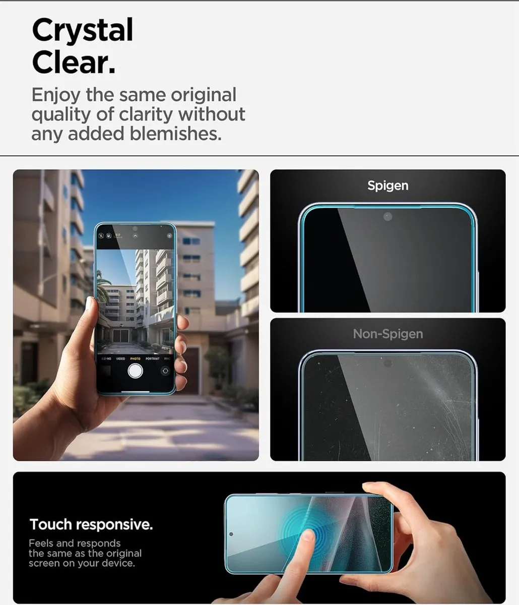 Spigen Glas.tR EZ Fit Screenprotector S25 Plus - 2 Stuks