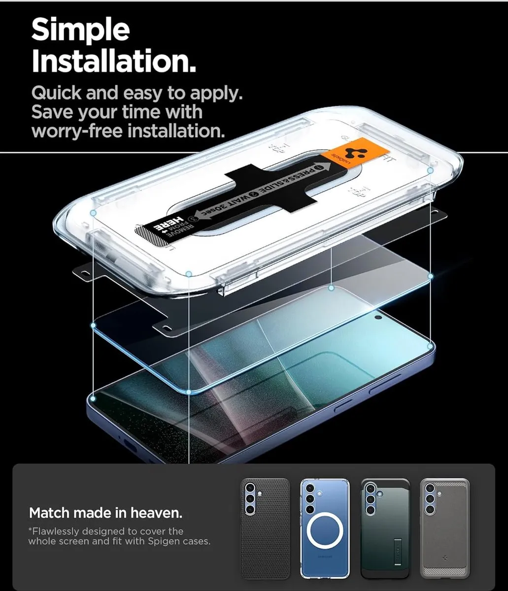 Spigen Glas.tR EZ Fit Screenprotector S25 Plus - 2 Stuks