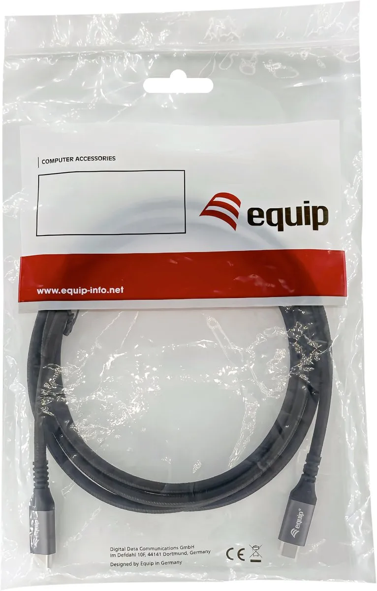 Equip 128384 USB4 Gen 2x2 USB-C Kabel 3m - Zwart