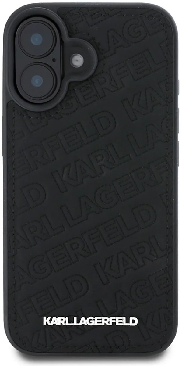 Karl Lagerfeld KLHCP16SPQKPMK Hoesje - iPhone 16 - Zwart