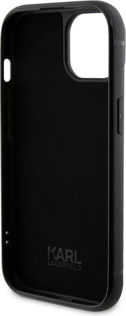 Karl Lagerfeld Rhinestone Back Case iPhone 15 - Zwart