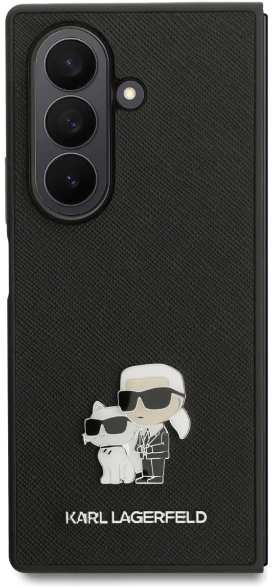 Karl Lagerfeld Galaxy Z Fold 7 Back Cover - Saffiano Leather - Zwart - afbeelding 6 van 6