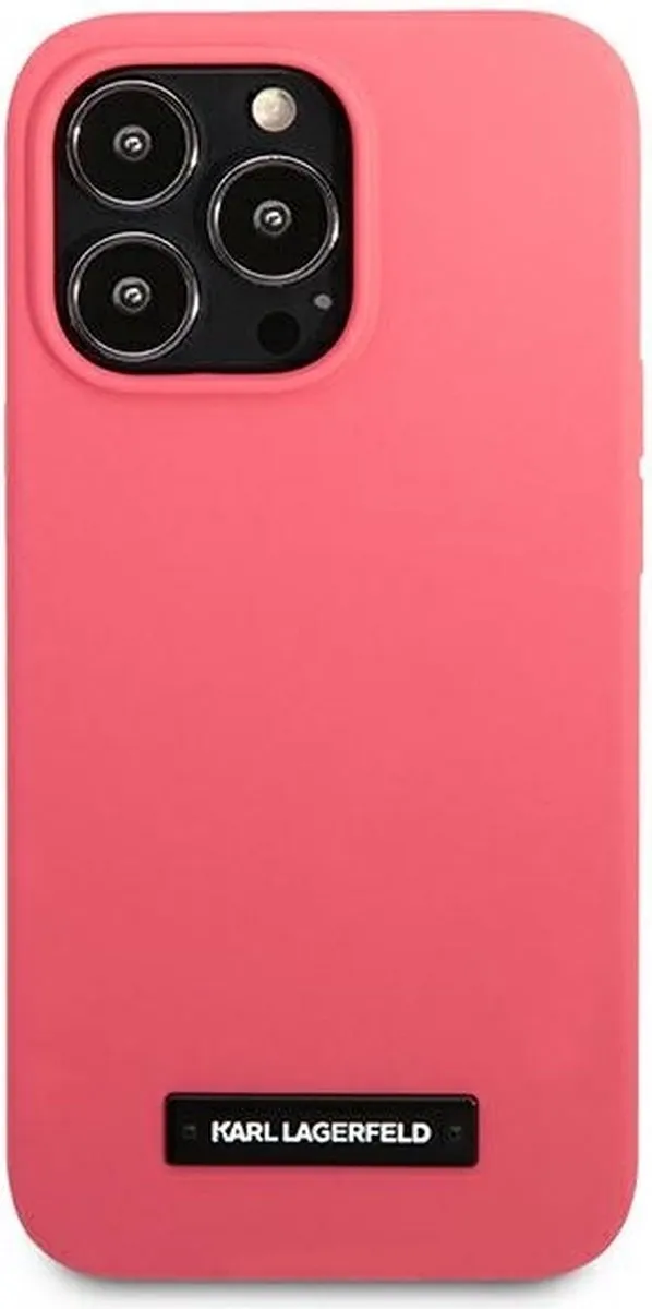 Karl Lagerfeld KLHCP13LSLMP1PI iPhone 13 Pro Hoesje - Fuchsia