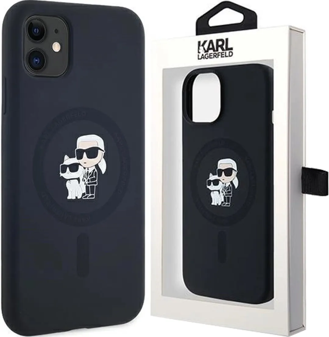 Karl Lagerfeld Siliconen Karl&Choupette MagSafe Hoesje iPhone
