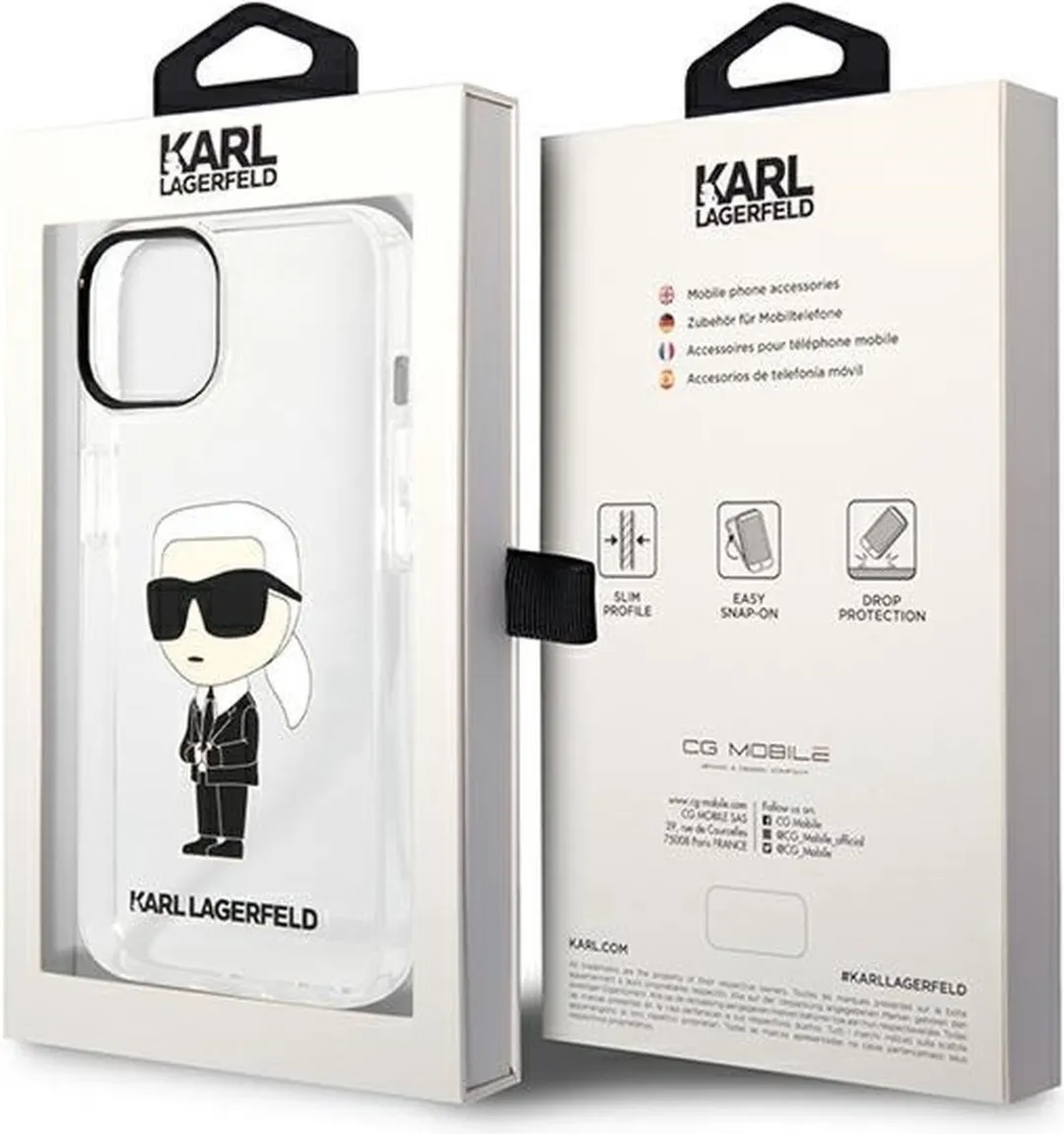 Karl Lagerfeld KLHCP14MHNIKTCT iPhone 14 Plus Hoesje - Transparant