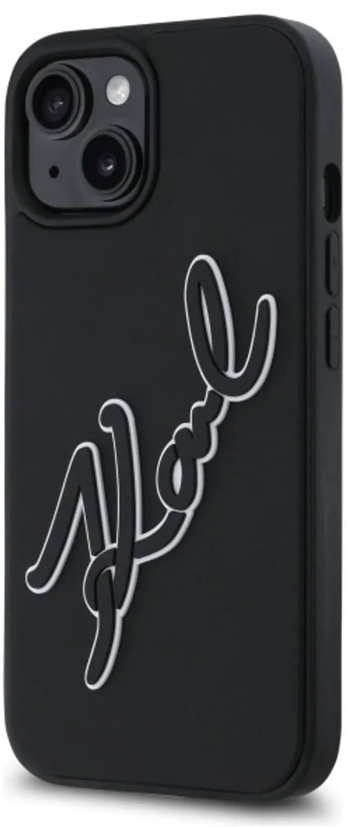 Karl Lagerfeld iPhone 15 6.1 Hoesje 3D Hardcase - Transparent