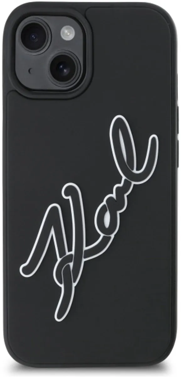 Karl Lagerfeld iPhone 15 6.1 Hoesje 3D Hardcase - Transparent