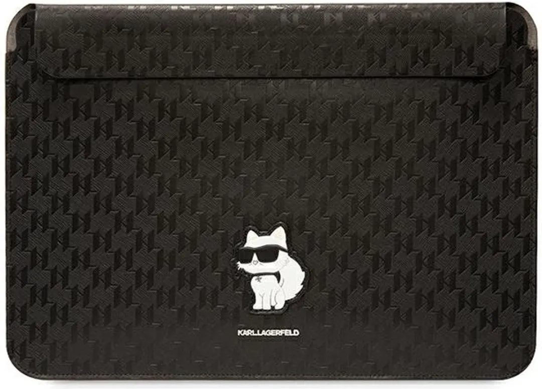 Karl Lagerfeld Saffiano Choupette Laptoptas 14" - Zwart