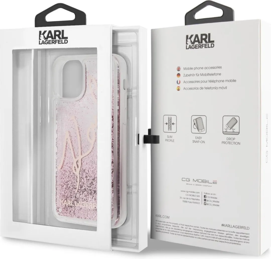 Karl Lagerfeld KLHCN58TRKSRG Hoesje iPhone 11 Pro - Rose Gold
