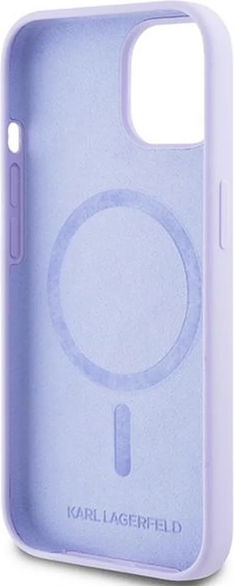 Karl Lagerfeld iPhone 15 Backcover Hoesje KC Head Ring - Paars - 3666339254322 - afbeelding 6 van 6