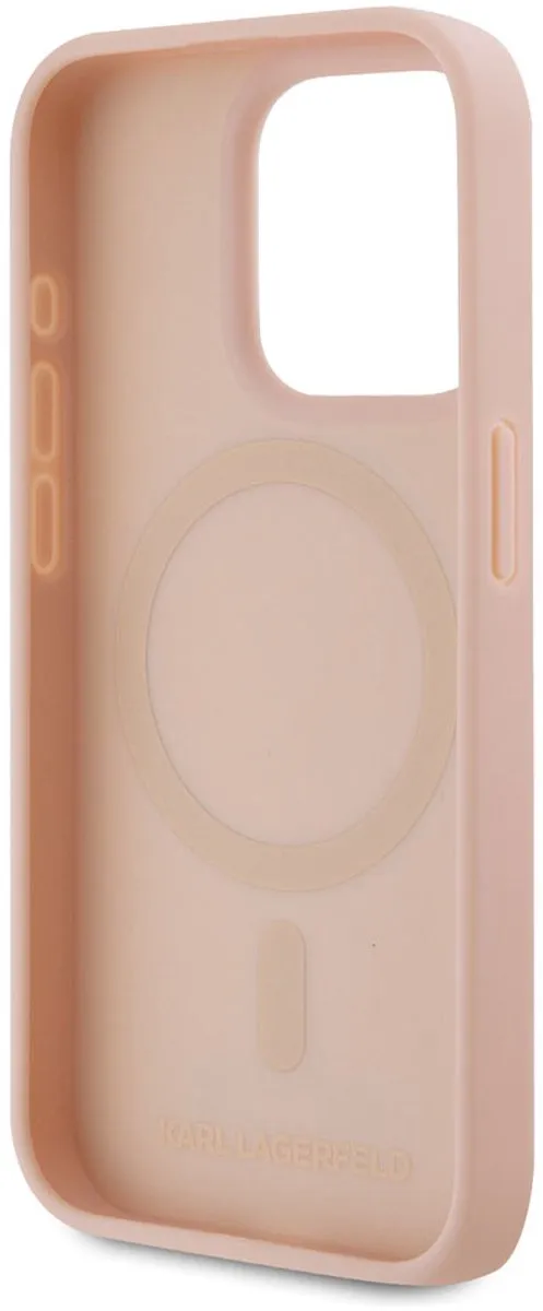 Karl Lagerfeld Hoesje iPhone 15 Pro Max MagSafe - Roze
