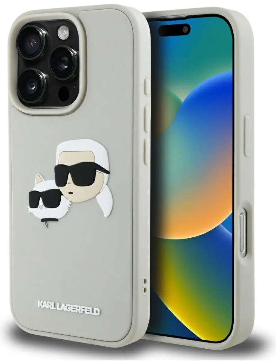 Karl Lagerfeld 3D Rubberen Hoesje iPhone 16 Pro Max