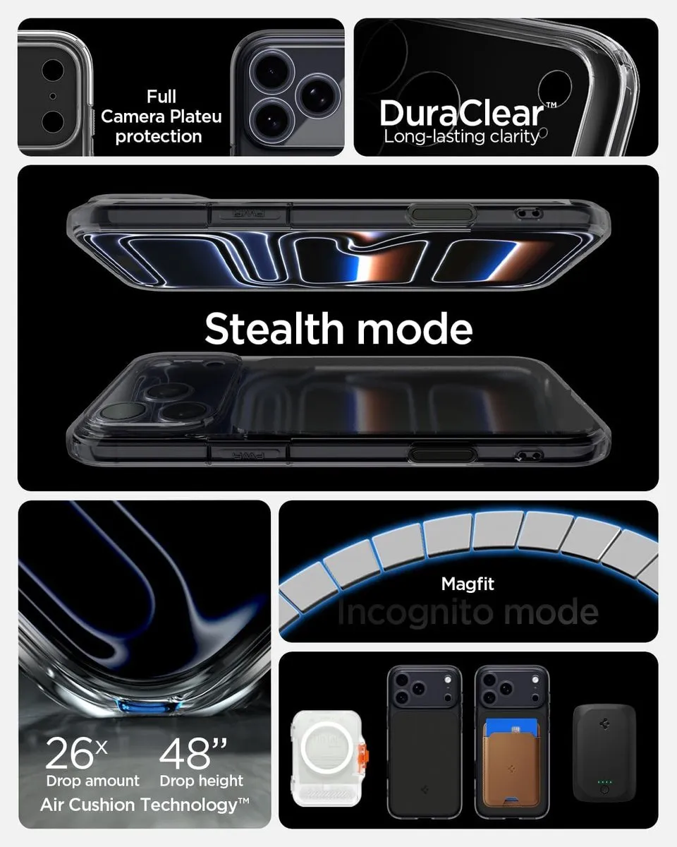 Spigen Ultra Hybrid T Hoesje - iPhone 17 Pro Max - Zwart
