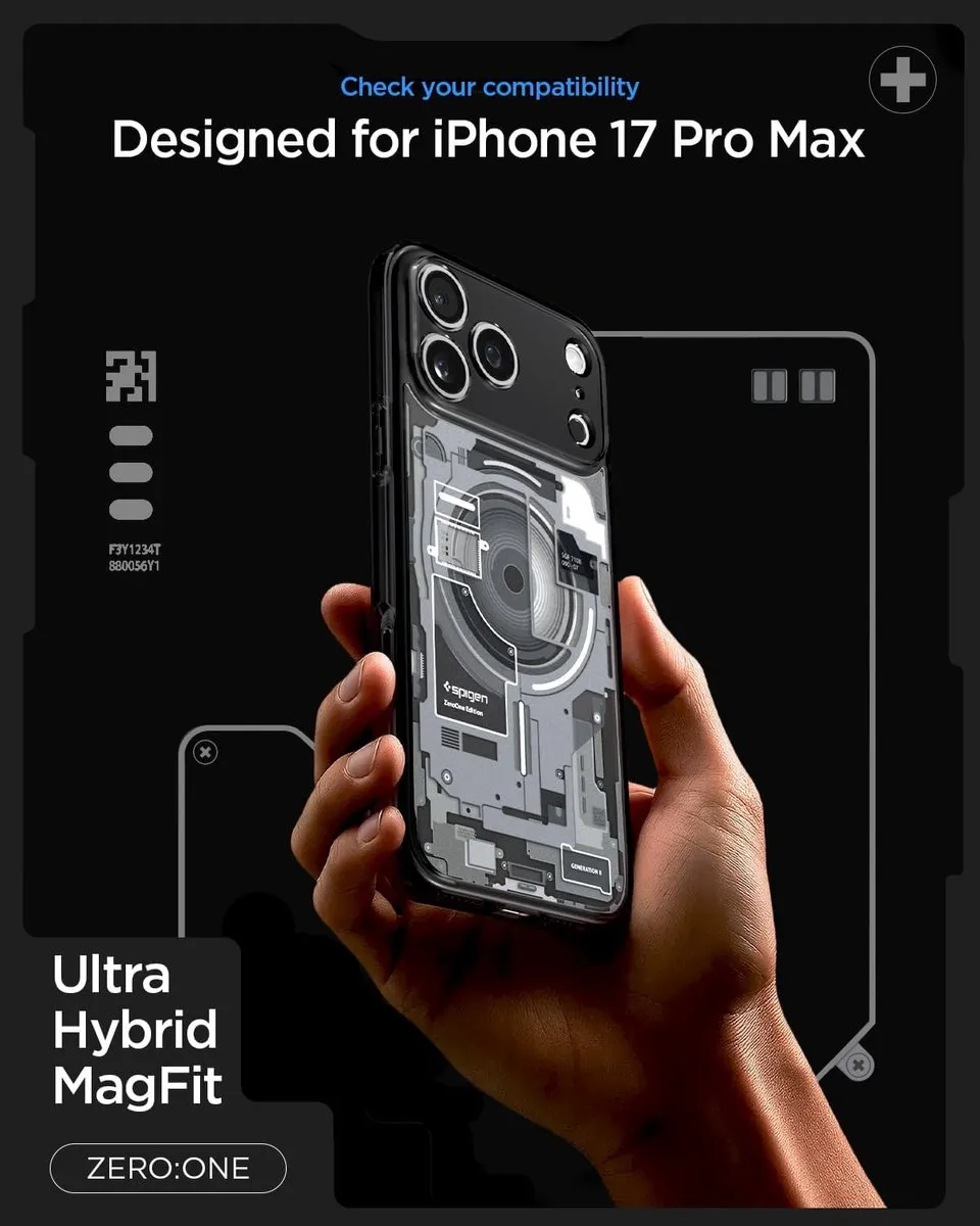 Spigen Zero One Edition ACS06802 Hoesje - iPhone 17 Pro Max - Zwart