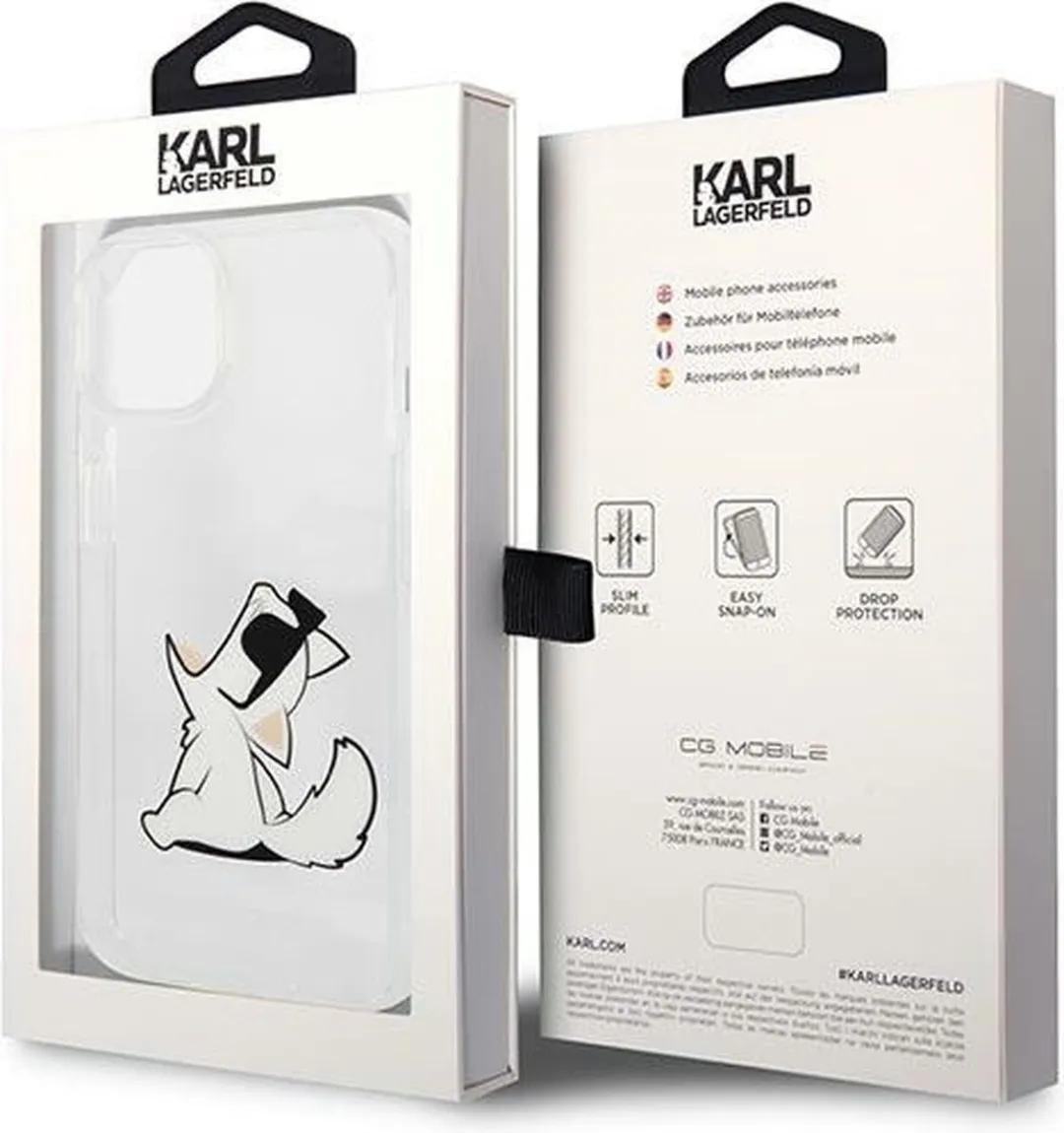 Karl Lagerfeld KLHCP14MCFNRC iPhone 14 Plus Hoesje - Transparant