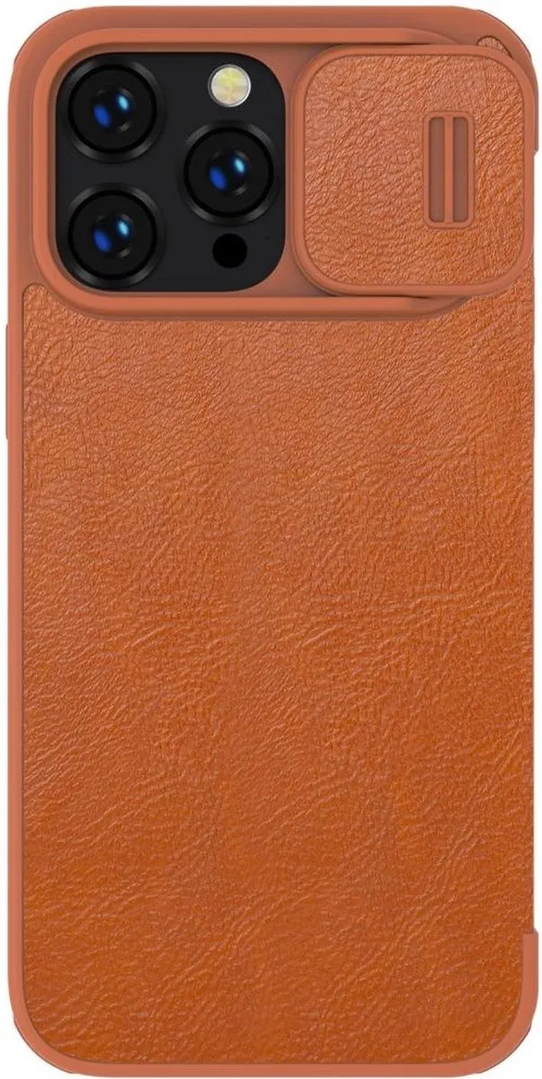 Nillkin iPhone 14 Pro Max Book Case Hoesje - 2 Pasjes - Bruin