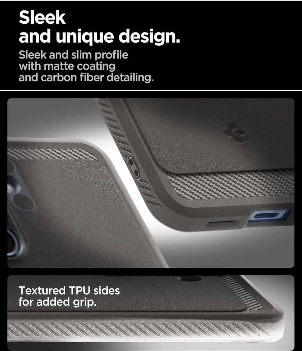 Spigen MagFit Rugged Armor Back Cover - ACS06911 - Grijs