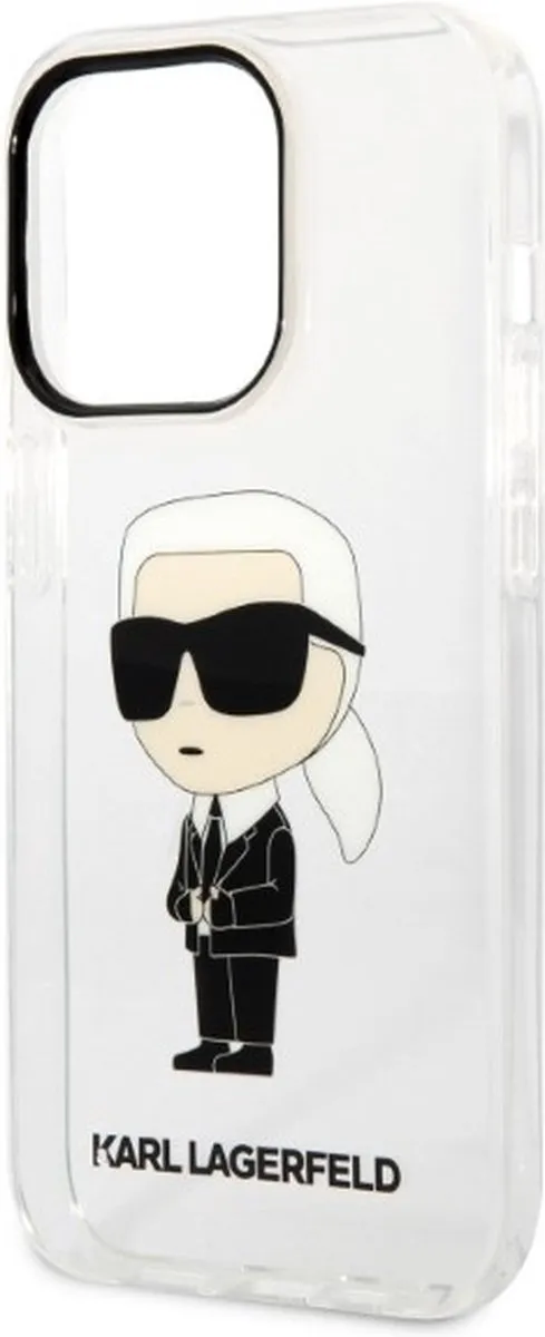 Karl Lagerfeld KLHCP14LHNIKTCT iPhone 14 Pro Hardcase - Transparant