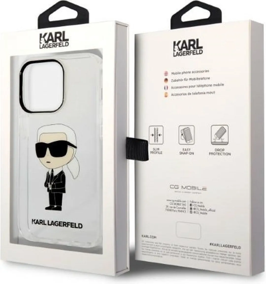 Karl Lagerfeld KLHCP14LHNIKTCT iPhone 14 Pro Hardcase - Transparant - afbeelding 6 van 6