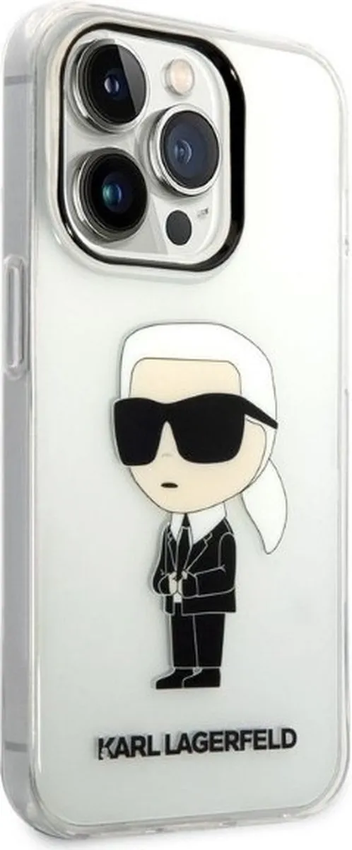 Karl Lagerfeld KLHCP14LHNIKTCT iPhone 14 Pro Hardcase - Transparant