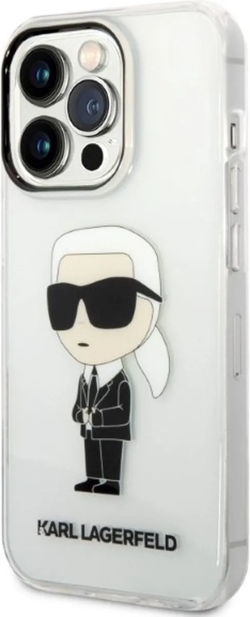 Karl Lagerfeld KLHCP14LHNIKTCT iPhone 14 Pro Hardcase - Transparant