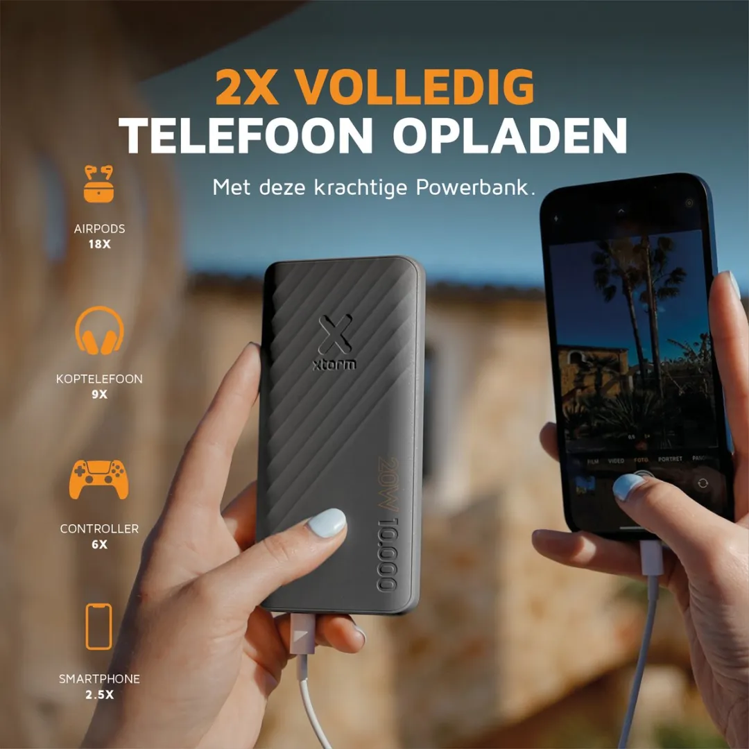 Xtorm SuperCharge PowerBank 10000mAh - 20W - 2x USB - Lightning