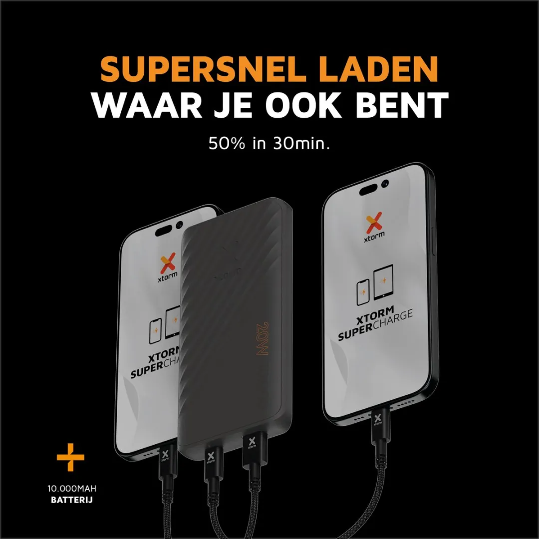 Xtorm SuperCharge PowerBank 10000mAh - 20W - 2x USB - Lightning - afbeelding 6 van 6