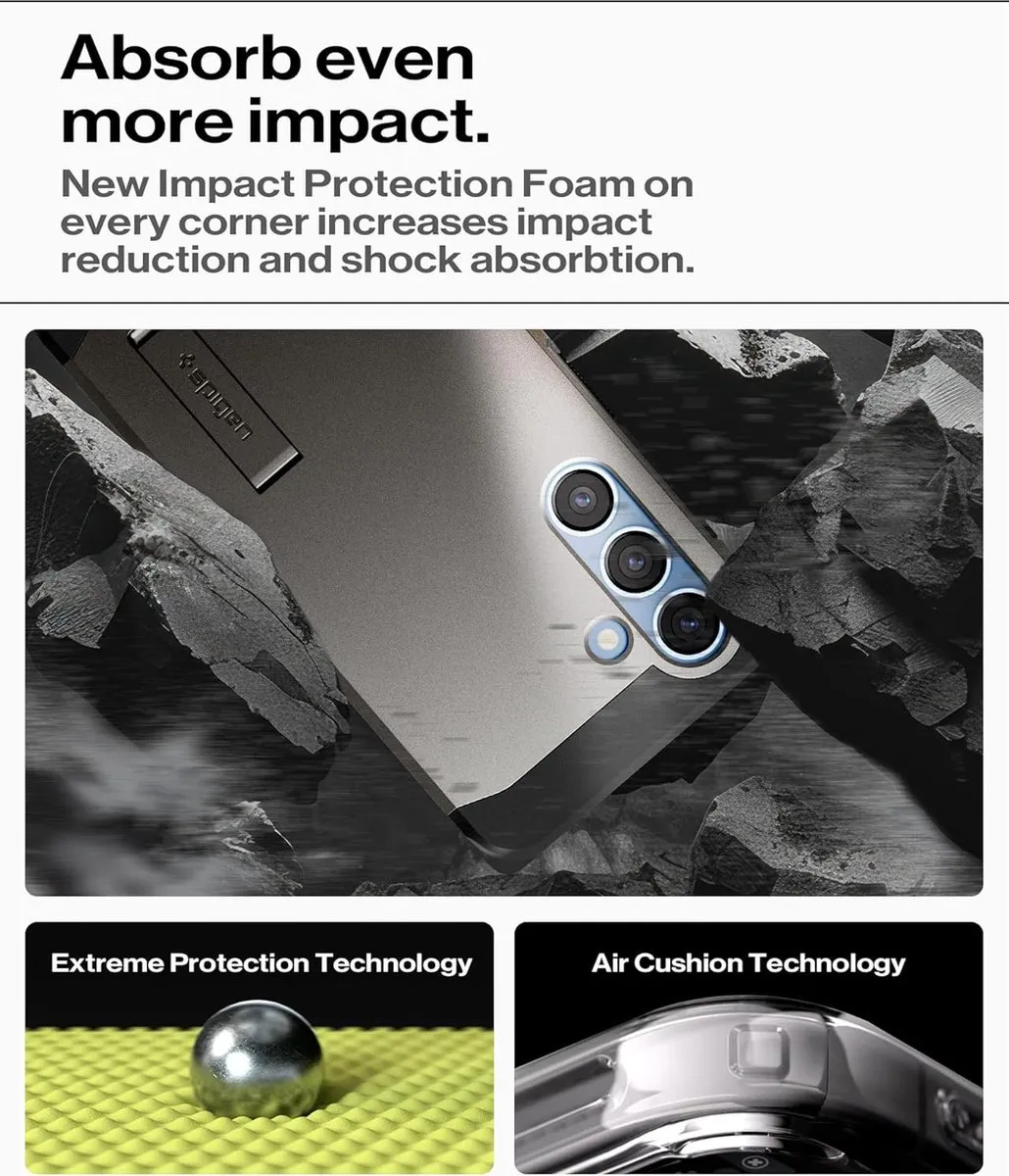 Spigen Tough Armor MagFit Hoesje - Samsung Galaxy S25 Plus - Grijs