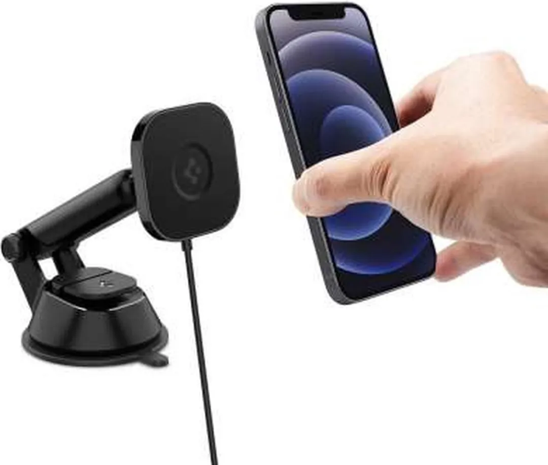 Spigen iPhone Mag OneTap Car Holder 7.5W - Zwart