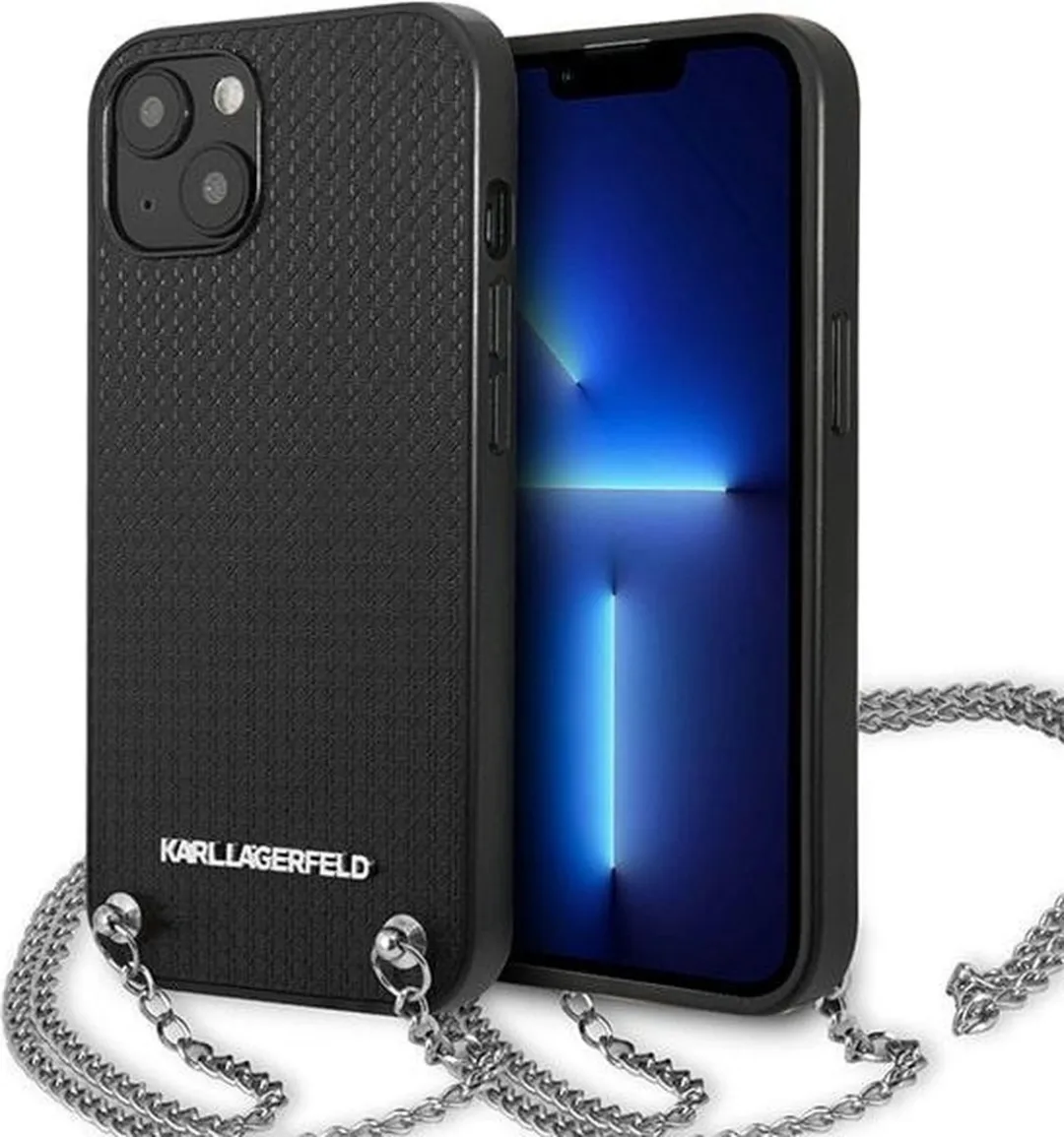 Karl Lagerfeld Textured Back Cover iPhone 13 Mini - Zwart