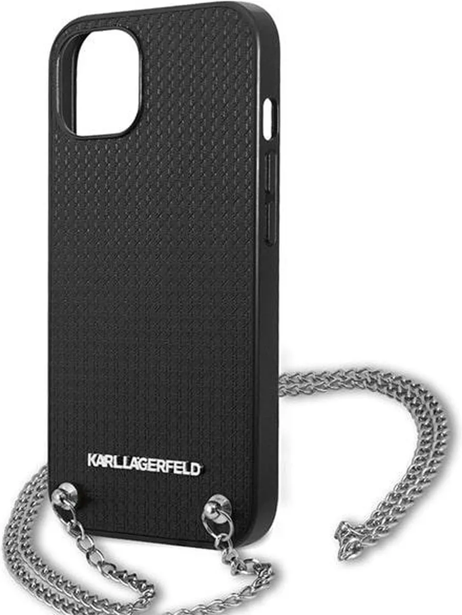 Karl Lagerfeld Textured Back Cover iPhone 13 Mini - Zwart - afbeelding 6 van 6