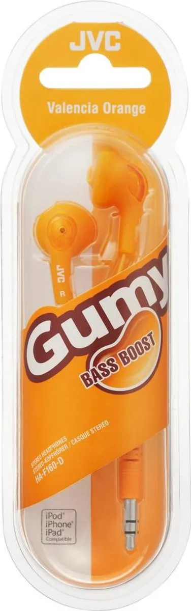 JVC HA-F160-D-EP - In Ear hoofdtelefoon - Orange