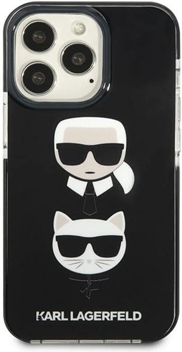 Karl Lagerfeld KLHCP13LTPE2TK iPhone 13 Pro Hoesje - Zwart