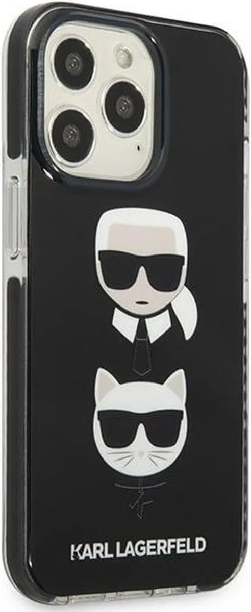 Karl Lagerfeld KLHCP13LTPE2TK iPhone 13 Pro Hoesje - Zwart