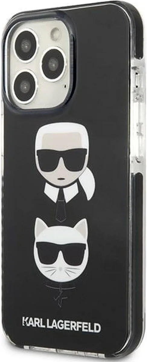 Karl Lagerfeld KLHCP13LTPE2TK iPhone 13 Pro Hoesje - Zwart