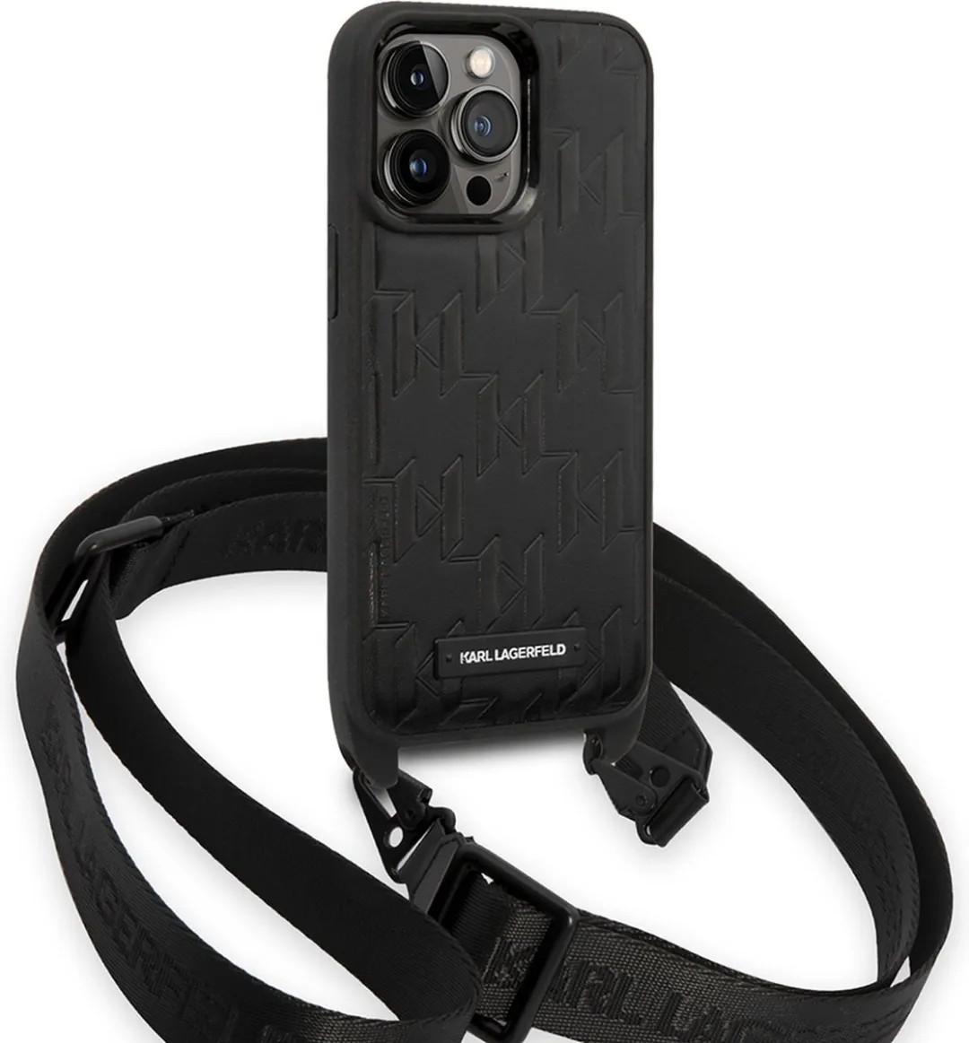 Karl Lagerfeld iPhone 14 Pro Hoesje - Effen Zwart
