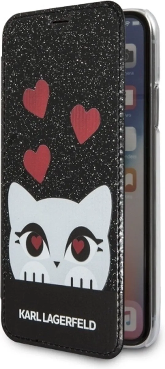 Karl Lagerfeld KLFLBKPXVDCBK iPhone X/Xs Hoes - Zwart