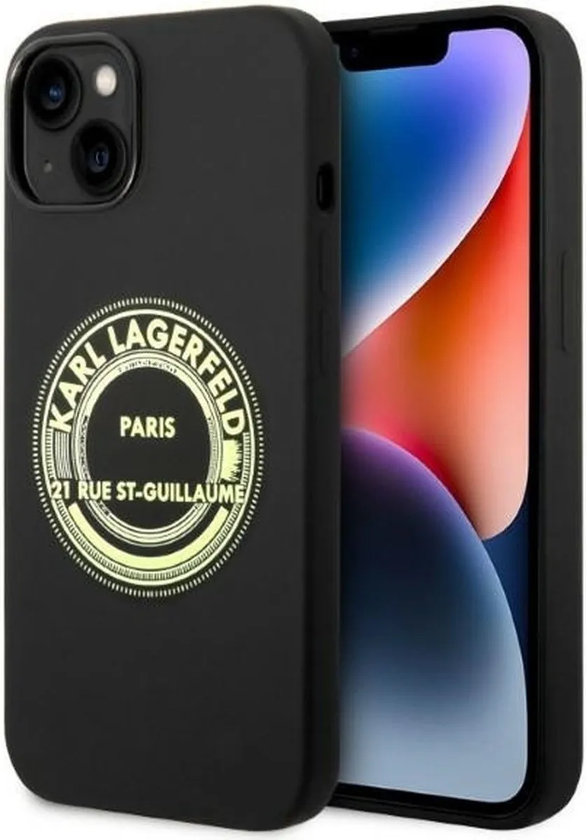 Karl Lagerfeld KLHCP14MSRSGRCK iPhone 14 Plus Hoesje - Zwart