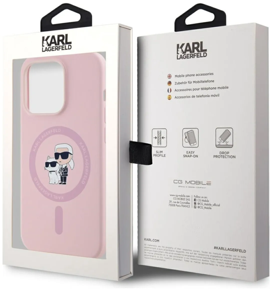 Karl Lagerfeld Siliconen Hoesje iPhone 14 Pro Max - MagSafe - Transparent