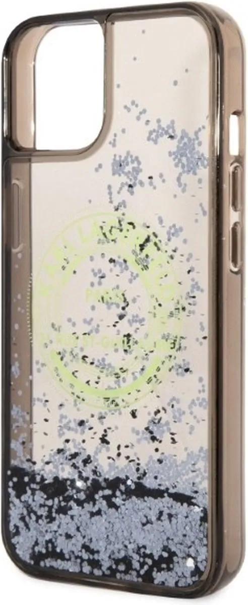 Karl Lagerfeld KLHCP14SLCRSGRK iPhone 14 Hoesje - Zwart - Glitter