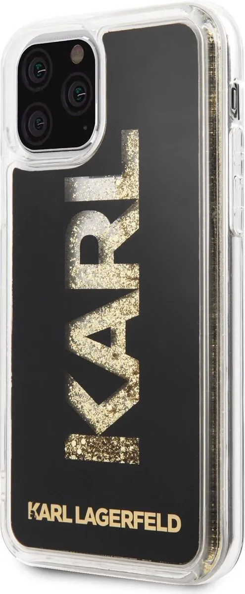 Karl Lagerfeld iPhone 11 Pro Max Hoesje - Zwart/Goud