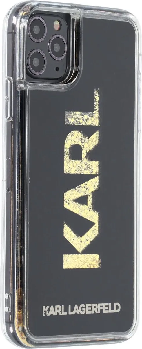 Karl Lagerfeld iPhone 11 Pro Max Hoesje - Zwart/Goud