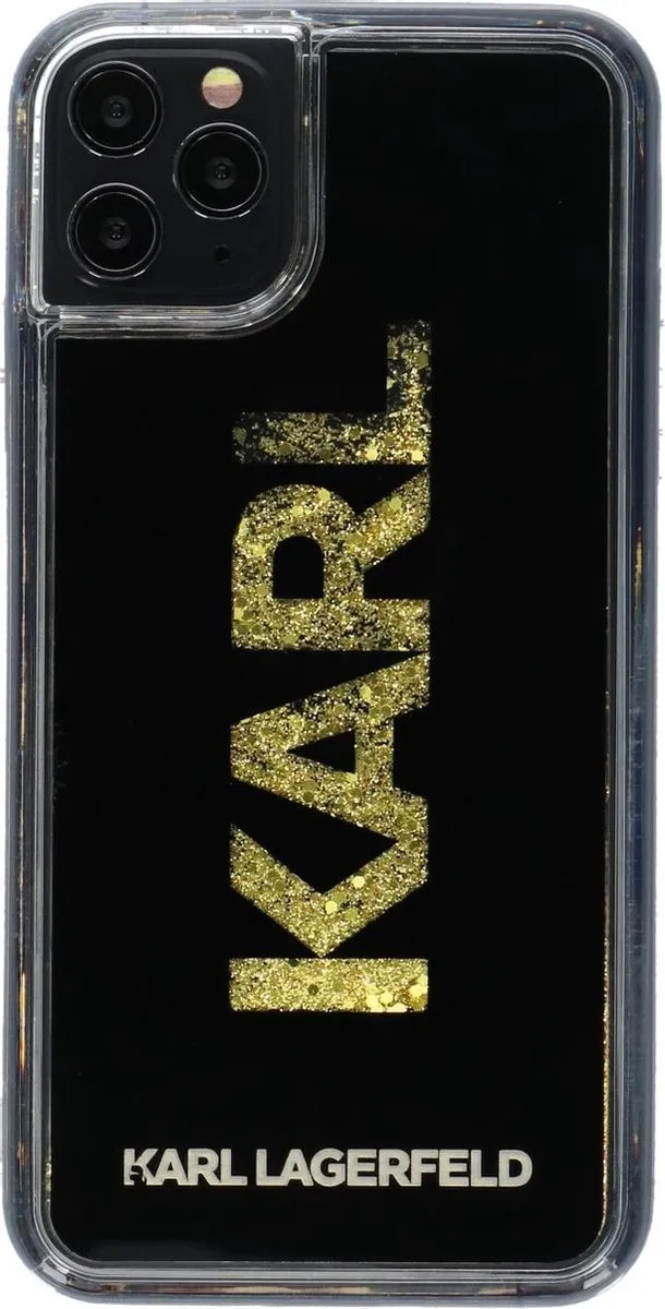 Karl Lagerfeld iPhone 11 Pro Max Hoesje - Zwart/Goud